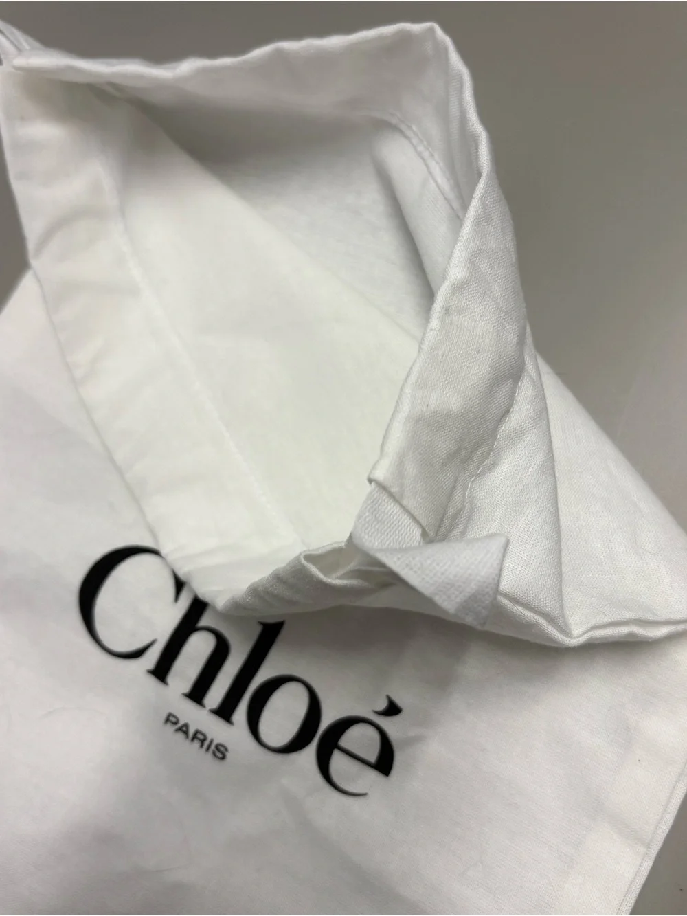 CHLOE - White Cotton Dust Bag For shoes